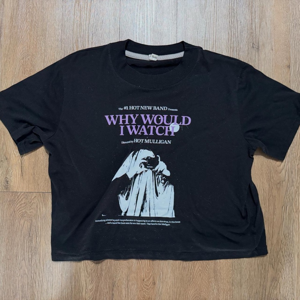 Hot Mulligan Black Cropped Shirt